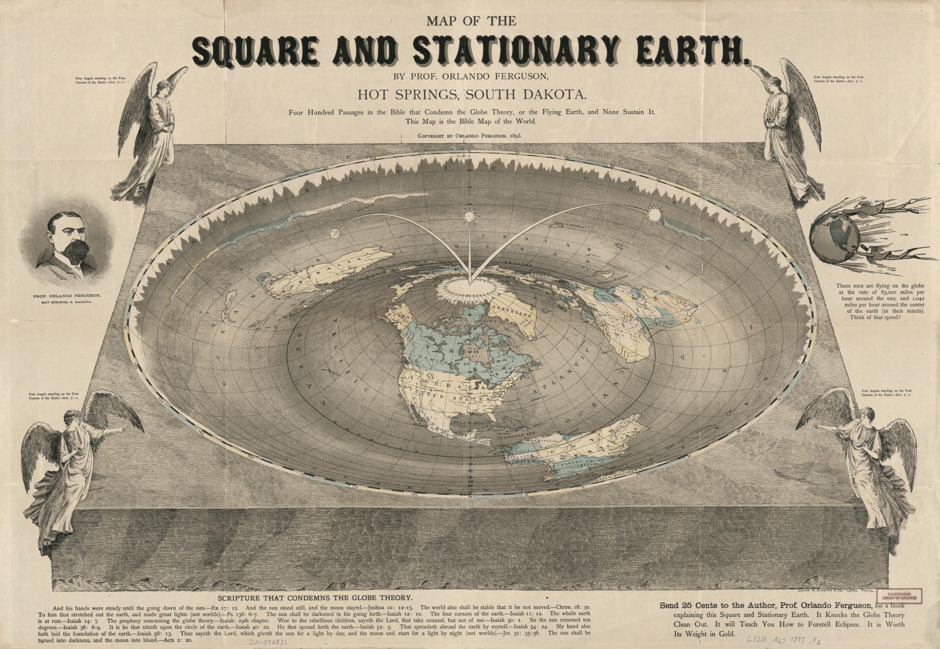 Map of the square and stationary earth — actual institutional image