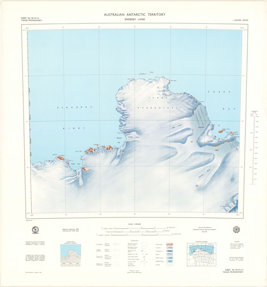 Sheet SQ 38-39/14 Tange Promontory, Enderby Land, Australian Antarctic Territory [SQ 37-38/16] — actual institutional image