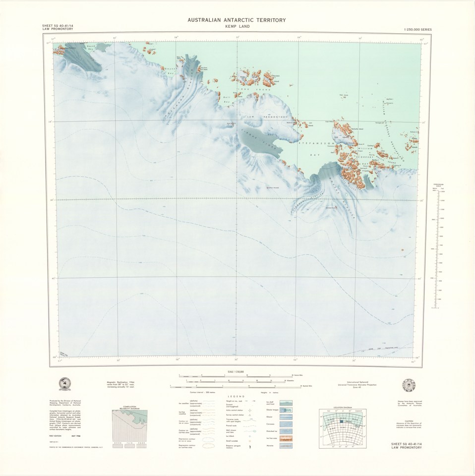 Sheet SQ 40-41/14 Law Promontory, Kemp Land, Australian Antarctic Territory [SQ 39-40/16] — actual institutional image