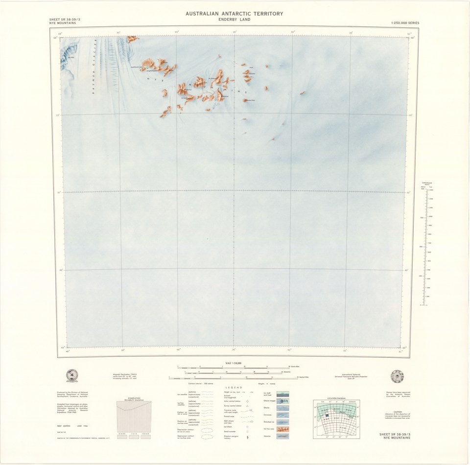 Sheet SR 38-39/3 Nye Mountains, Enderby Land, Australian Antarctic Territory [SR 39-40/1] — actual institutional image