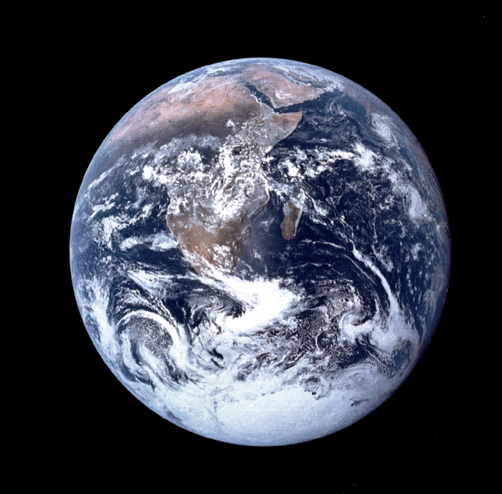 Apollo 17 Blue Marble exposure — actual institutional image