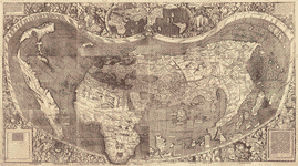 Universalis cosmographia (1507), digital composite of12 sheets — actual institutional image